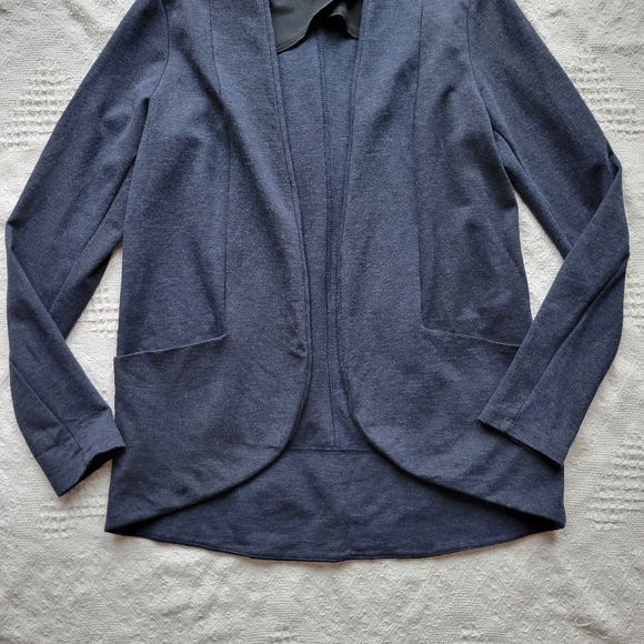 Shop Figs, Casual Everyday Long Sleeve Cozy Cardigan with Pockets- Navy Blue - Picture 4 of 9